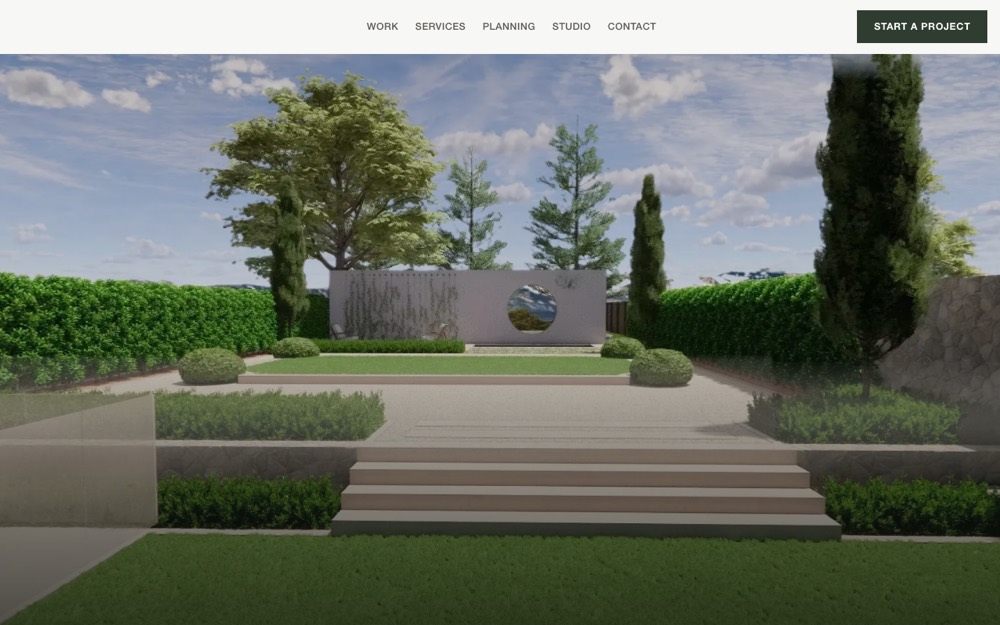 Artscience Landscape Designs website — landscape design practice marketing site.